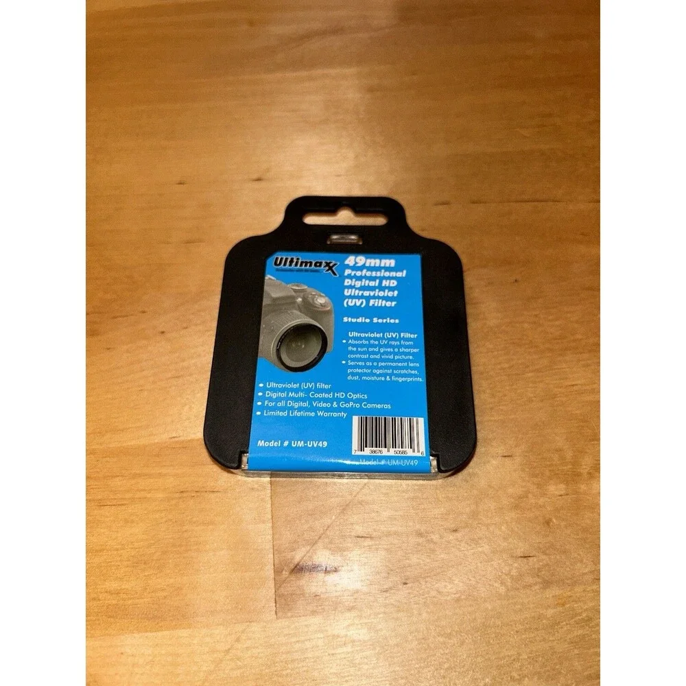 Ultimaxx 49mm Professional Digital HD Ultraviolet Filter Studio Series